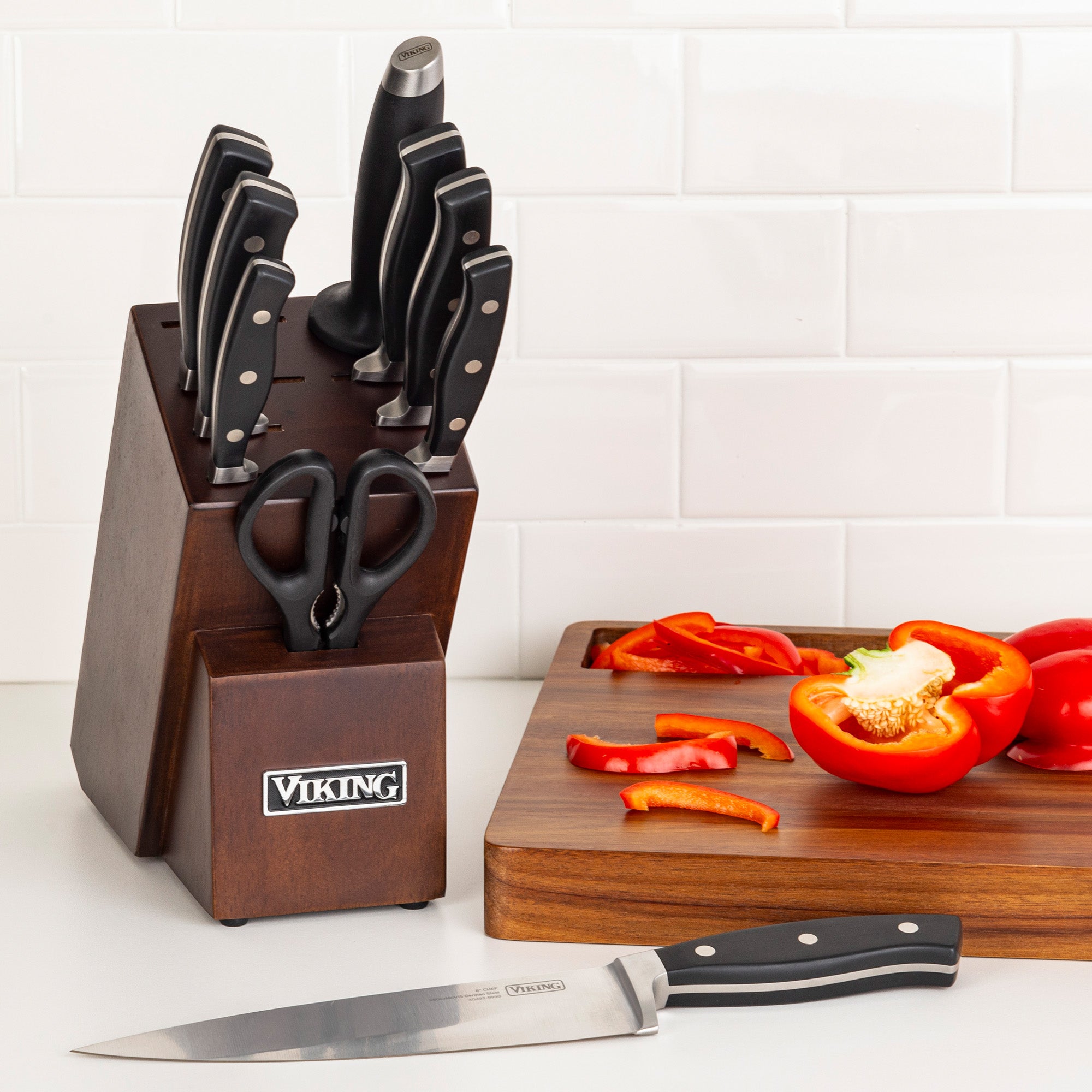 Viking 10-Piece True Forged Cutlery Block Set