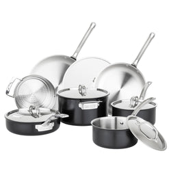 Product Image for Viking Cast Black 12-piece 3-Ply Stainless Steel Cookware Set