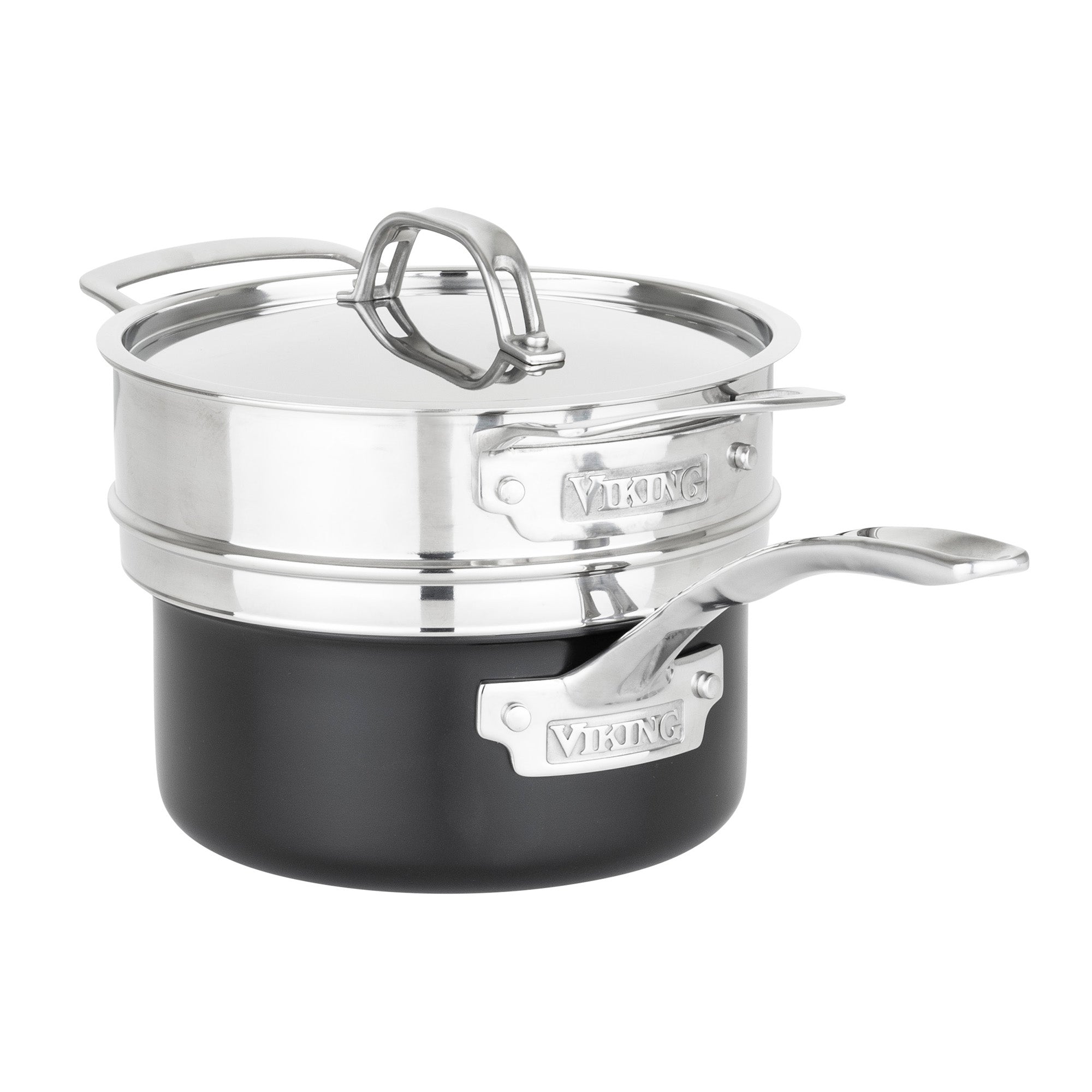 Viking Cast Black 12-piece 3-Ply Stainless Steel Cookware Set