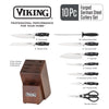 Viking 10-Piece Cutlery Block with Butcher Block Prep & Serving Board Set