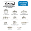 Viking 3-Ply 17 Piece Stainless Steel Cookware Set with Glass Lids