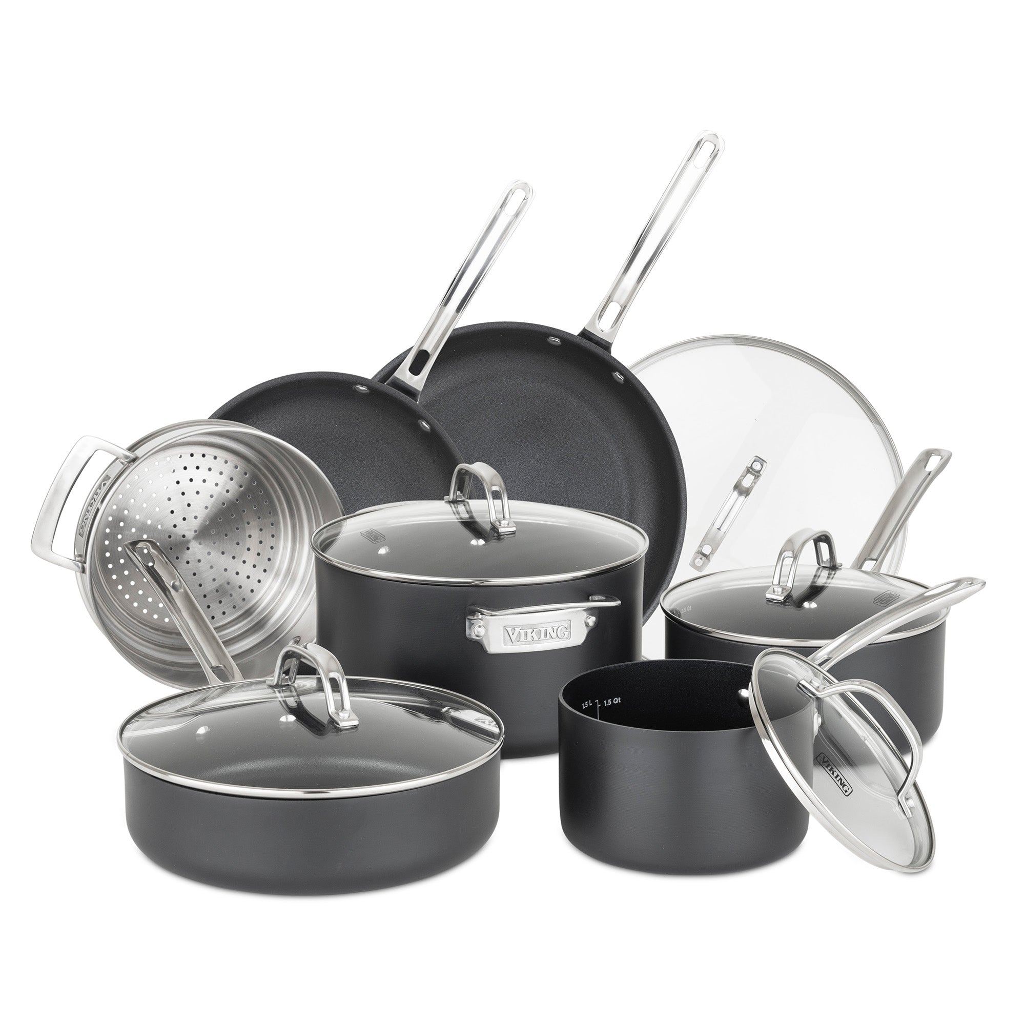 Viking Hard Anodized Ceramic Nonstick 12-piece Cookware Set