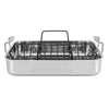 Viking 3-Ply Stainless Steel 16-inch Roaster with Rack, Mirror Finish