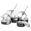 Viking Cast Black 12-piece 3-Ply Stainless Steel Cookware Set