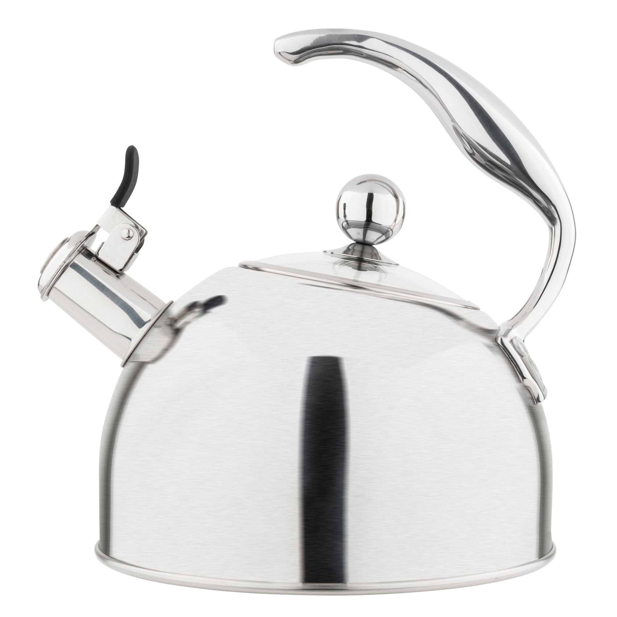 Viking 2.6-Quart Satin Stainless Steel Whistling Kettle with 3-Ply Base