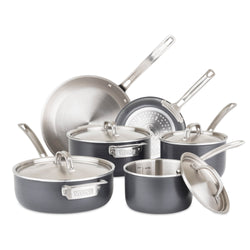 Product Image for Viking 10-Piece 5-Ply Hard Anodized & Stainless Steel Cookware Set