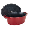 Viking Cast Iron 7-Quart Oval Roaster-Red