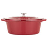 Viking Cast Iron 7-Quart Oval Roaster-Red