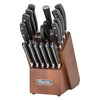 Viking 17-Piece German Steel Forged Cutlery Block Set with Acacia Cutting Board