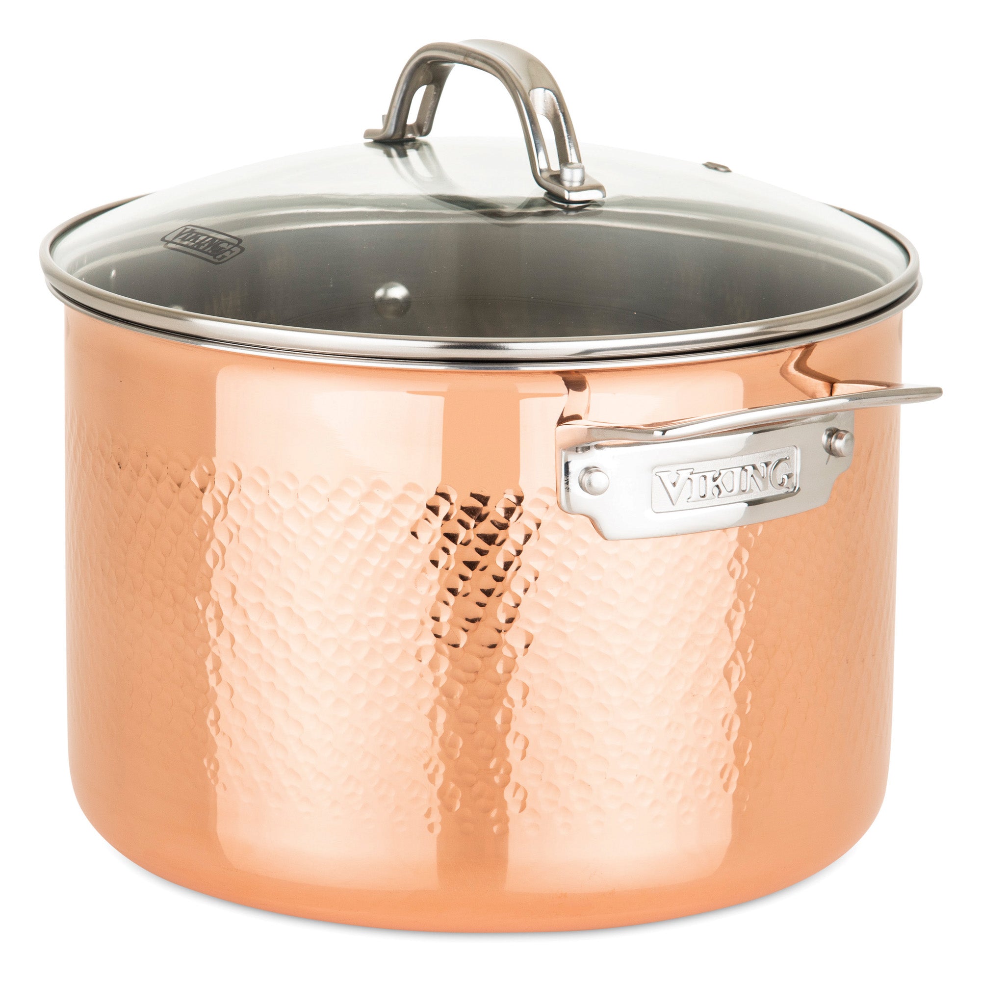 Viking 10-Piece 3-Ply Hammered Copper Clad Cookware Set