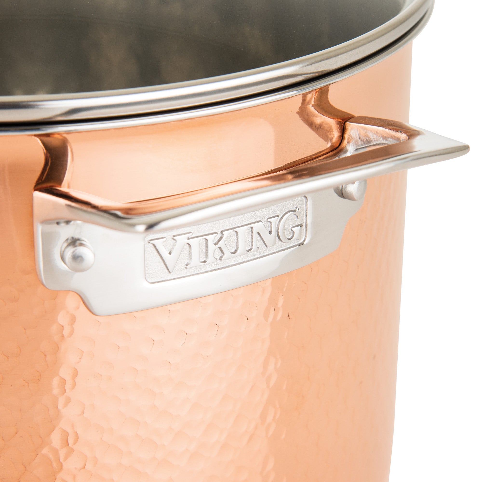 Viking 10-Piece 3-Ply Hammered Copper Clad Cookware Set