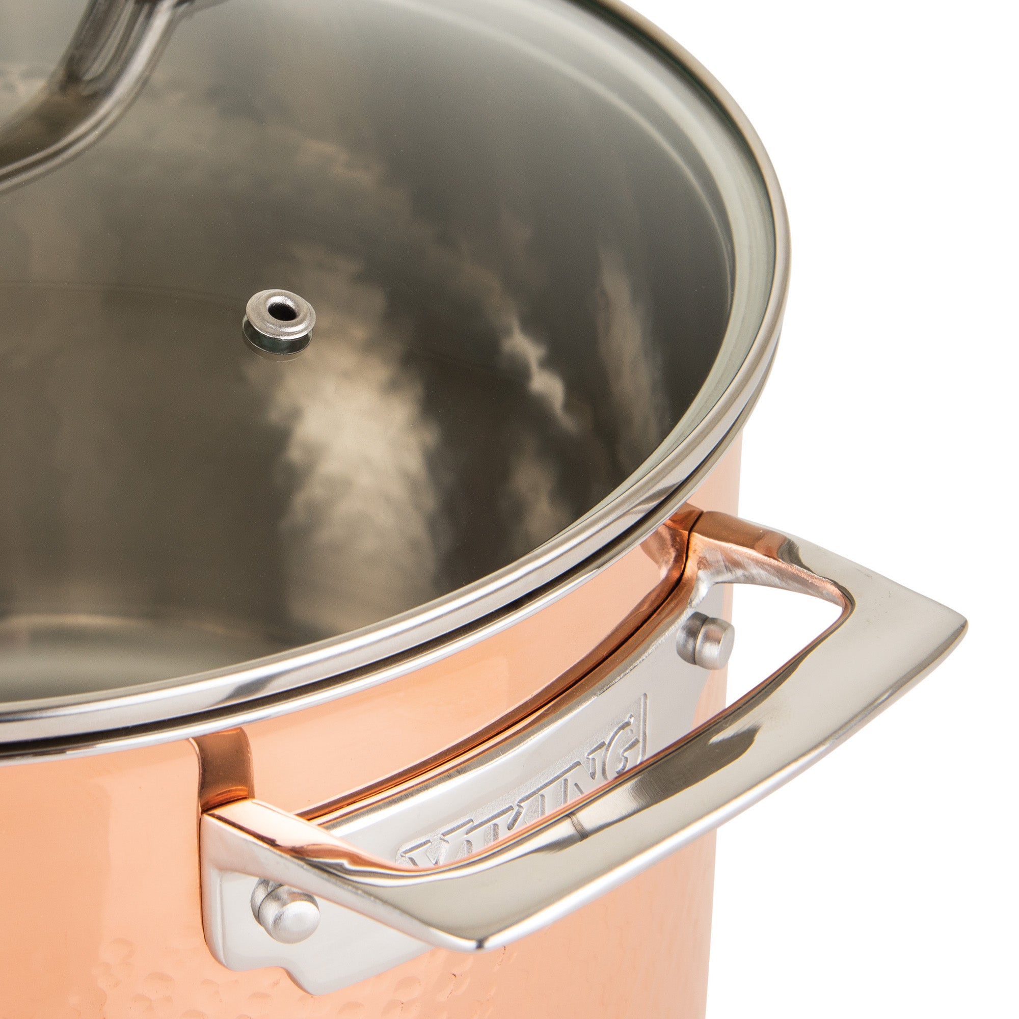 Viking 10-Piece 3-Ply Hammered Copper Clad Cookware Set