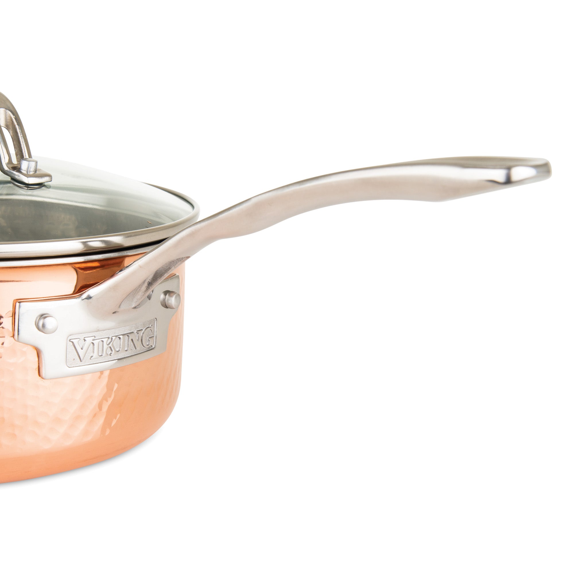 Viking 10-Piece 3-Ply Hammered Copper Clad Cookware Set